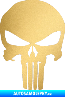 Samolepka Punisher 001 zlatá metalíza