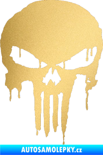 Samolepka Punisher 003 zlatá metalíza