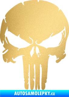 Samolepka Punisher 004 zlatá metalíza