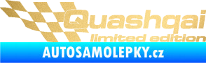 Samolepka Quashqai limited edition levá zlatá metalíza