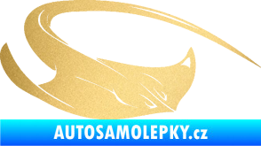 Samolepka Rejnok 002 pravá zlatá metalíza