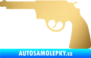 Samolepka Revolver 002 levá zlatá metalíza
