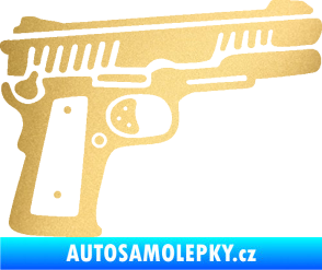 Samolepka Revolver 003 pravá zlatá metalíza