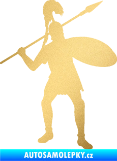 Samolepka Římský voják pravá zlatá metalíza