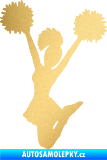 Samolepka Roztleskávačka 004 levá zlatá metalíza