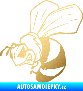 Samolepka Rozzuřená vosa 002 levá zlatá metalíza