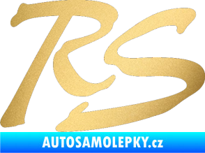 Samolepka RS nápis 002 zlatá metalíza