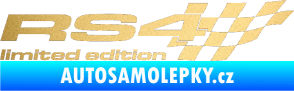 Samolepka RS4 limited edition pravá zlatá metalíza
