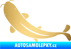 Samolepka Ryba 001 levá zlatá metalíza