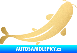 Samolepka Ryba 001 pravá zlatá metalíza