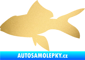 Samolepka Ryba 002 levá zlatá metalíza