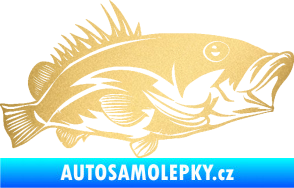 Samolepka Ryba 004 pravá zlatá metalíza
