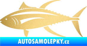Samolepka Ryba 013 levá tuňák zlatá metalíza