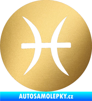 Samolepka Ryby 001 - horoskop zlatá metalíza