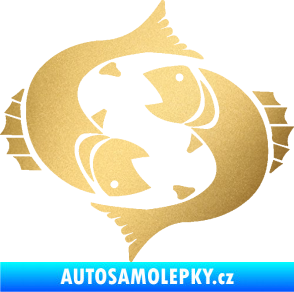Samolepka Ryby 004 zlatá metalíza