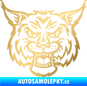 Samolepka Rys 001 zlatá metalíza