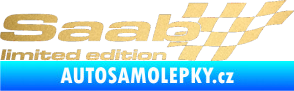 Samolepka Saab limited edition pravá zlatá metalíza