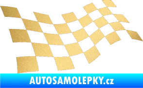 Samolepka Šachovnice 013 zlatá metalíza