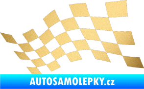 Samolepka Šachovnice 016 zlatá metalíza