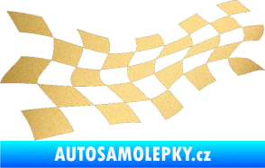 Samolepka Šachovnice 017 zlatá metalíza