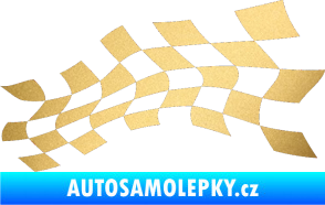 Samolepka Šachovnice 020 zlatá metalíza