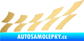Samolepka Šachovnice 029 zlatá metalíza