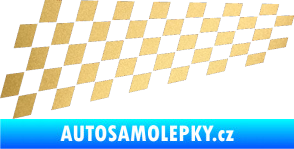 Samolepka Šachovnice 034 zlatá metalíza