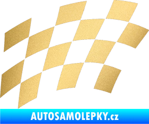 Samolepka Šachovnice 037 zlatá metalíza