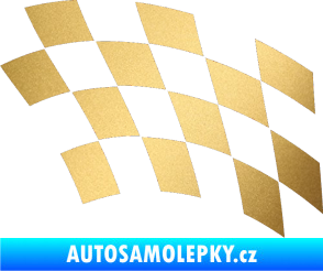Samolepka Šachovnice 038 zlatá metalíza