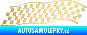 Samolepka Šachovnice 056 zlatá metalíza