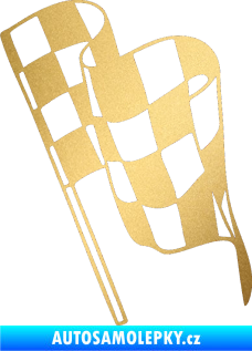 Samolepka Šachovnice 061 zlatá metalíza