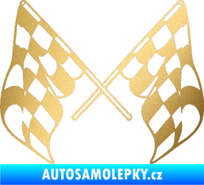 Samolepka Šachovnice 070 zlatá metalíza