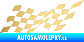 Samolepka Šachovnice 074 zlatá metalíza