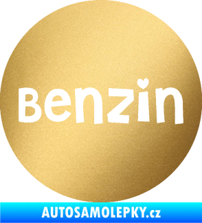 Samolepka Samolepka na víčko od nádrže 008 benzín zlatá metalíza