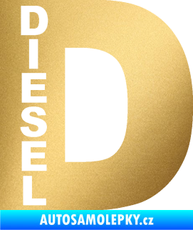 Samolepka Samolepka na víčko od nádrže 010 diesel zlatá metalíza