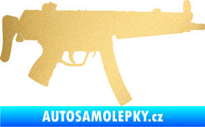 Samolepka Samopal 001 pravá zlatá metalíza