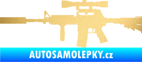 Samolepka Samopal 006 levá zlatá metalíza