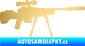Samolepka Samopal 008 pravá zlatá metalíza