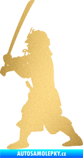 Samolepka Samuraj 001 levá zlatá metalíza