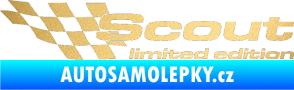 Samolepka Scout limited edition levá zlatá metalíza