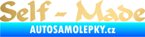 Samolepka Self made nápis zlatá metalíza