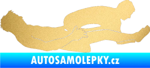 Samolepka Sexy siluety 029 zlatá metalíza