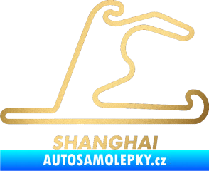 Samolepka Okruh Shanghai zlatá metalíza