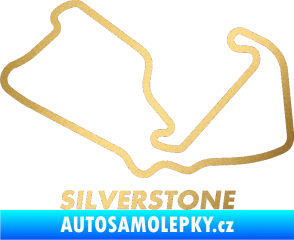 Samolepka Okruh Silverstone 2 zlatá metalíza