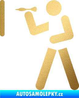 Samolepka Šipky 002 levá ikona hráče zlatá metalíza