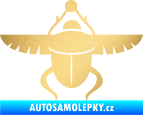 Samolepka Skarab - brouk vruboun 001 egyptský symbol zlatá metalíza
