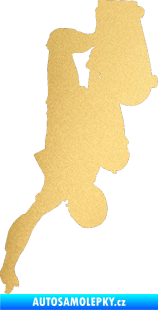 Samolepka Skateboard 010 pravá zlatá metalíza