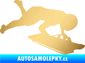 Samolepka Skeleton 002 pravá zlatá metalíza