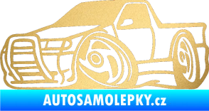 Samolepka Škoda Felicia korba karikatura levá zlatá metalíza