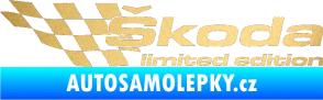 Samolepka Škoda limited edition levá zlatá metalíza